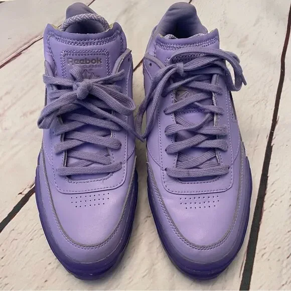 Reebok X Cardi B Club C - Purple GX7632 Womens Shoes Sneakers - Picture 2 of 10